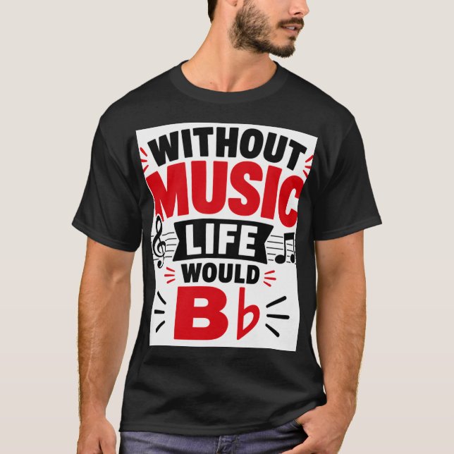 T-shirt Sans musique la vie serait Bb (Devant)