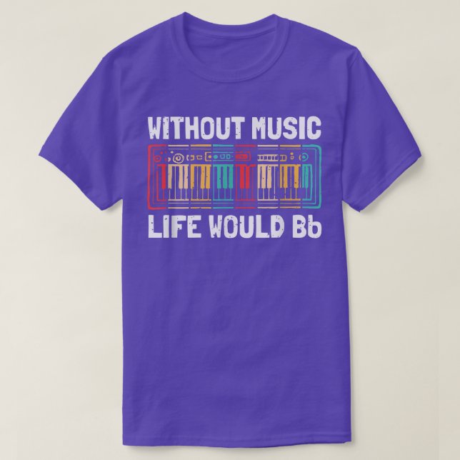 T-shirt Sans Musique, La Vie Serait Un Musicien Plat3320 (Design devant)