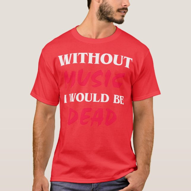 T-shirt Sans musique rouge garçon testé (Devant)