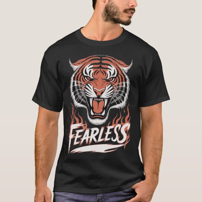 T-shirt Sans peur comme un tigre (Devant)