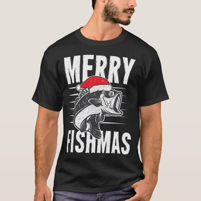 T-shirt Santa a encore attrapé mon poisson - Conception de (Devant)