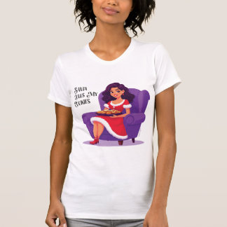 T-shirt Santa adore mes cookies – Rétro Mme Claus Noël