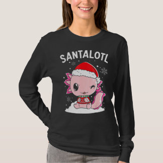 T-shirt Santa Axolotl Amphibian Merry Christman Xmas Day A