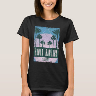 T-shirt Santa Barbara Californie CA Vintage Vaporwave Rétr