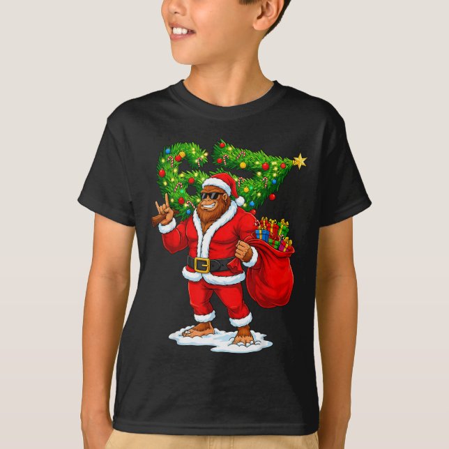 T-shirt Santa Bigfoot 67 Meme Funny Six Seven Christmas Ho (Devant)