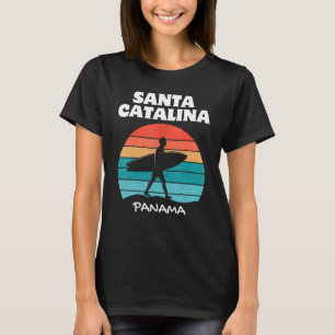T-shirt SANTA CATALINA PANAMA Surf Rétro Coucher de soleil