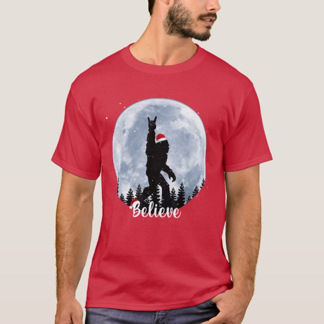 T-shirt Santa Christmas Rock Sasquatch Xmas girl (Devant)