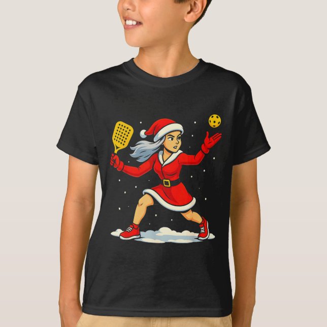 T-shirt Santa Ckleball Player Christmas Snow Xmas Pajamas  (Devant)