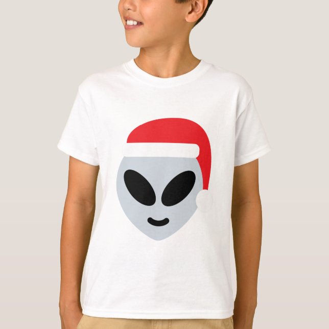 T-shirt santa claus alien emoji (Devant)
