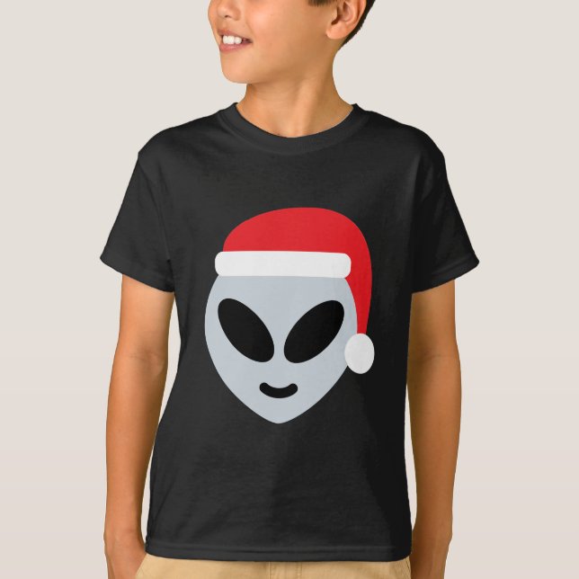 T-shirt santa claus alien emoji (Devant)