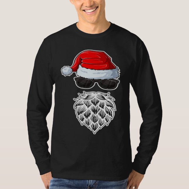 T-shirt Santa Claus Beer Hops Christmas Costume (Devant)