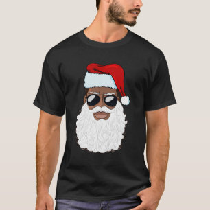 T-shirt Santa Claus Black Xmas Santa Afro African American