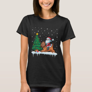 T-shirt Santa Claus équitation Cairn Terrier Chiens Garçon