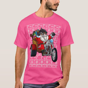 T-shirt Santa Claus équitation de la moto laide sueur de N