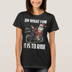 T-shirt Santa Claus équitation Moto Vélo Cool Vélo Chri