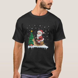 T-shirt Santa Claus équitation Snail Garçons Filles Enfant