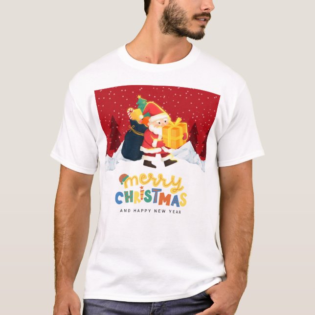 T-shirt Santa Claus in a Magical Winter Wonderland — Merry (Devant)