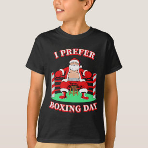 T-shirt Santa Claus Je Préfère Boxe Groupe Correspondance
