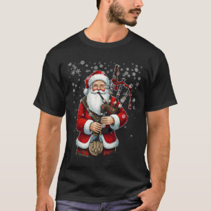 T-shirt Santa Claus Jouer des pipes - Drôle joueur de pipe