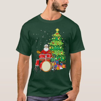 T-shirt Santa Claus Jouer des tambours à proximité de Chri