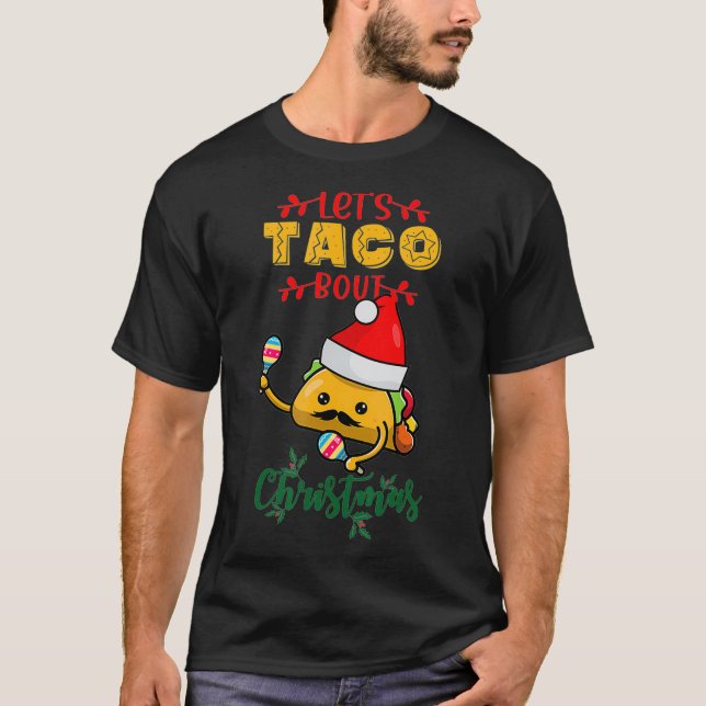 T-shirt Santa Claus mexicain et xmas ou laisse Taco parler (Devant)