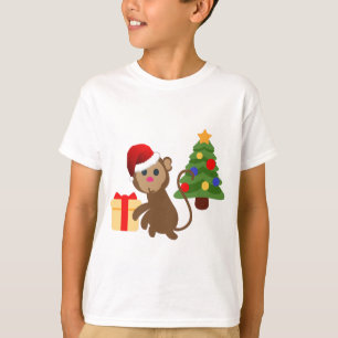 T-shirt santa claus monkey emoji