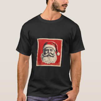 T-shirt Santa Claus Motif de Noël Vintage Retro Père Noël