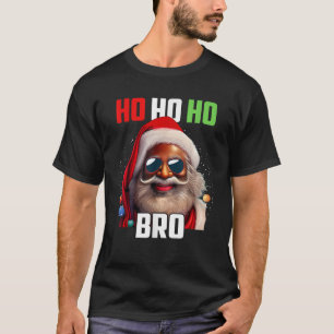 T-shirt Santa Claus Noir Afro Africain Américain Ho Ho C
