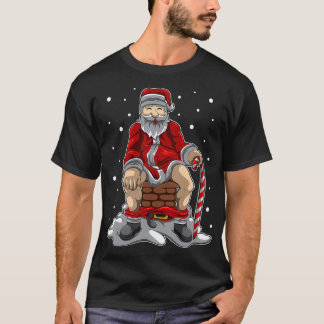 T-shirt Santa Claus Poops In The Chimney Christmas Retali
