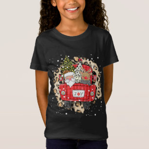 T-Shirt Santa Claus Reindeer Camion Rouge Leçon de neige d