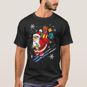 T-shirt Santa Claus Ski Noël Joyeux Noël Sport de ski