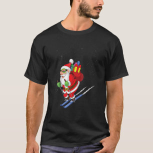 T-shirt Santa Claus Ski Noël Joyeux Noël Sport de ski