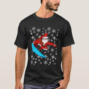 T-shirt Santa Claus Snowboard Pour Les Fans De Snowboard