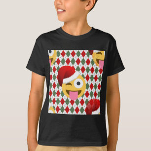 T-shirt santa claus wink emoji
