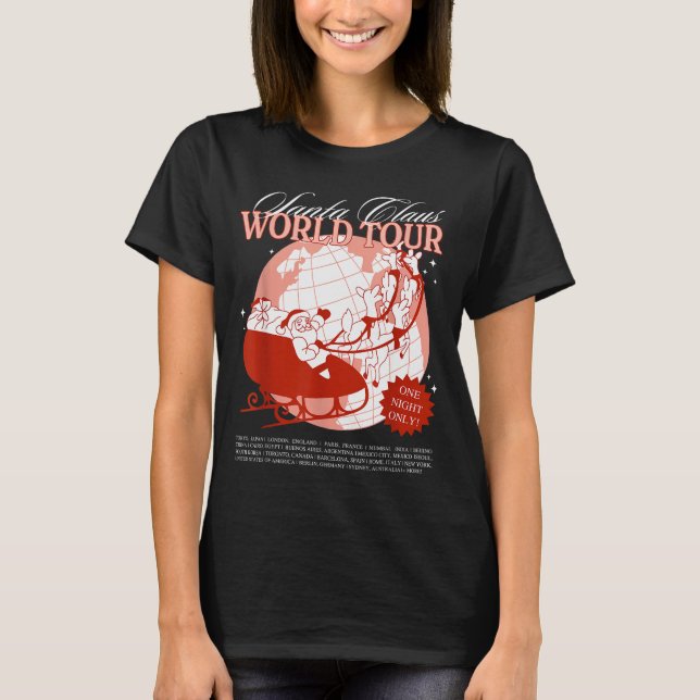 T-shirt Santa Claus World Tour Christmas Xmas Holiday Paja (Devant)