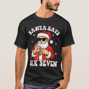 T-shirt Santa dit 6 7 Six Seven Mème Baseball Numéro 67 G
