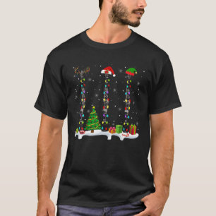 T-shirt Santa Elf Reindeer Clarinet Xmas Light Musical Ins