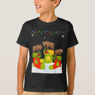 T-shirt Santa Elfe Renne Gnou en Chaussettes de Noël U