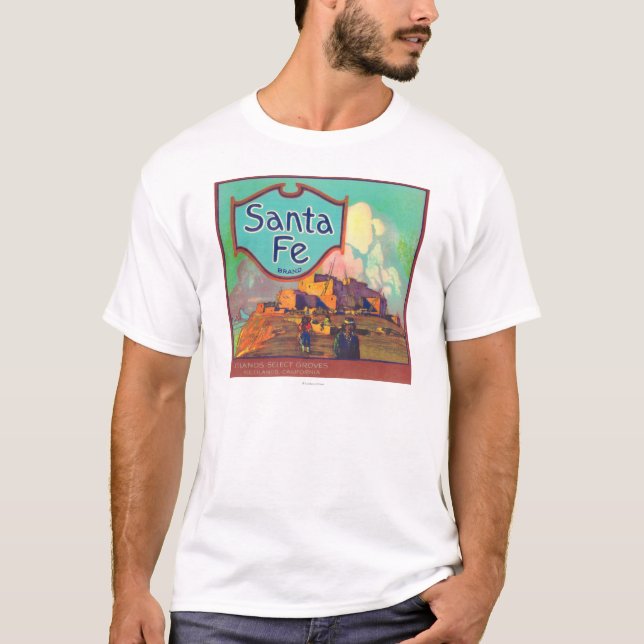 T-shirt Santa Fe LabelRedlands orange, CA (Devant)