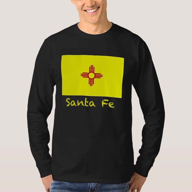 T-shirt Santa Fe New Mexico USA Flag Souvenir (Devant)