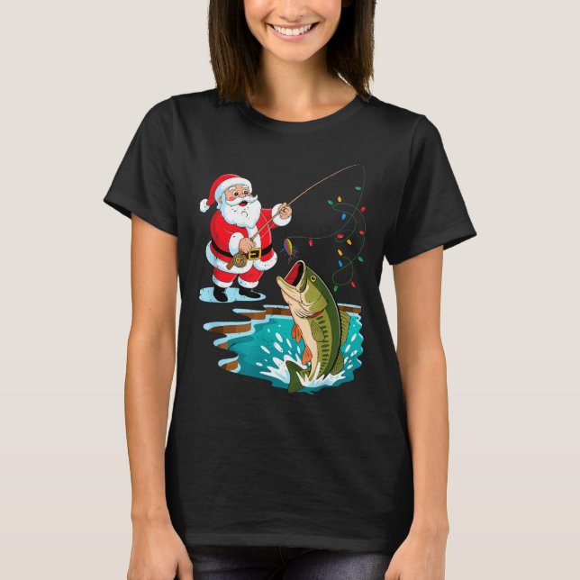 T-shirt Santa Fishing Lure B Fish Christmas Pajamas Boy To (Devant)