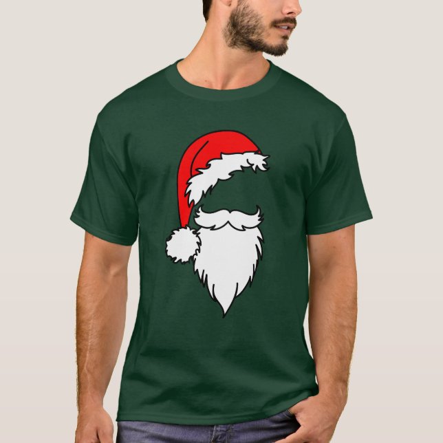 T-shirt Santa Hat avec barbe (Devant)