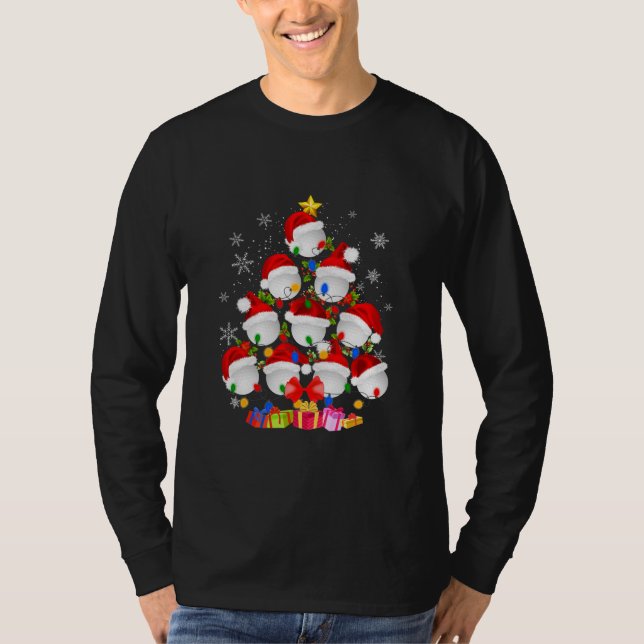T-shirt Santa Hat Avec Golf Christmas Tree Golfer Funny (Devant)