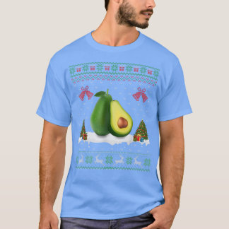 T-shirt Santa Hat Avocado Fruit Xmas Éclairage vilain Avoc