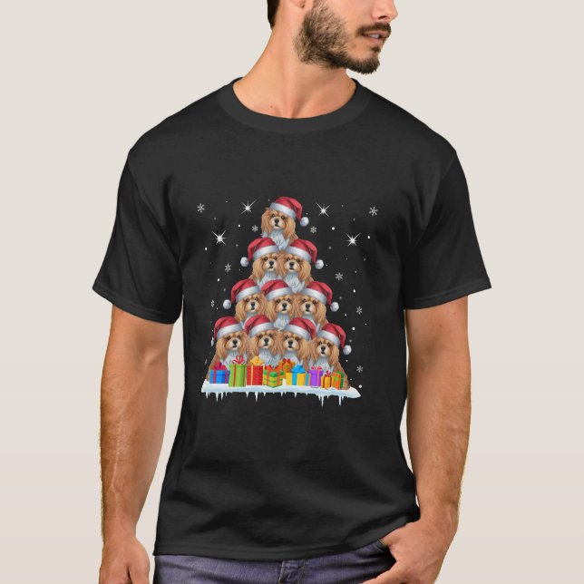 T-shirt Santa Hat Lhasa Apso Amoureux de les chiens Hommes (Devant)