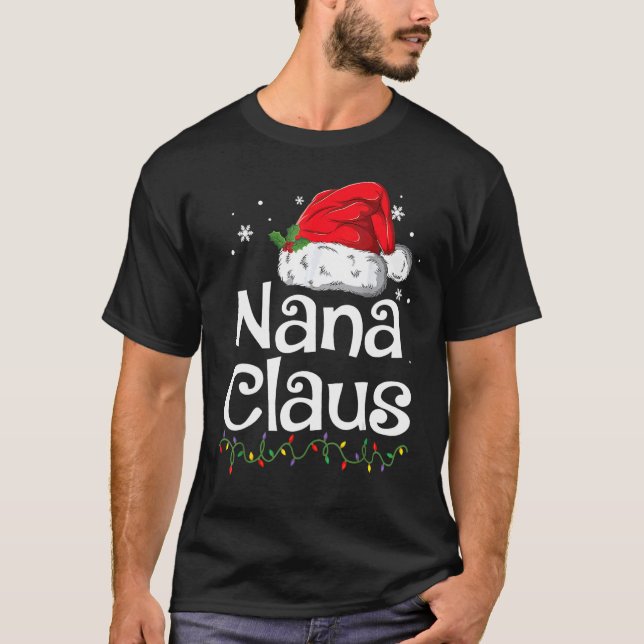 T-shirt Santa Hat  Matching Family Christmas Pajamas Nana  (Devant)