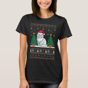 T-shirt Santa Hat Peret Chat Noël Arbre Lumières S
