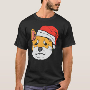 T-shirt Santa Hat Shiba Inu Akita Akita Japonais Doge Chri