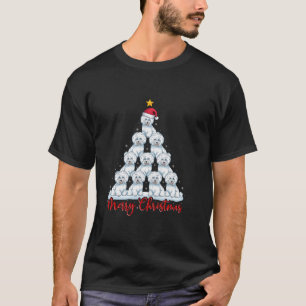 T-shirt Santa Hat Ugly Xmas Funny Bichon Frise Chien Chris