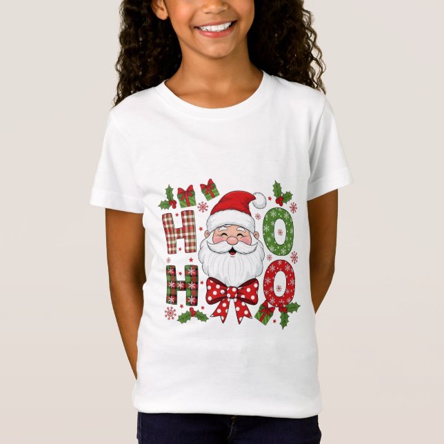 T-Shirt Santa Ho Ho Christmas Tee for Kids (Devant)